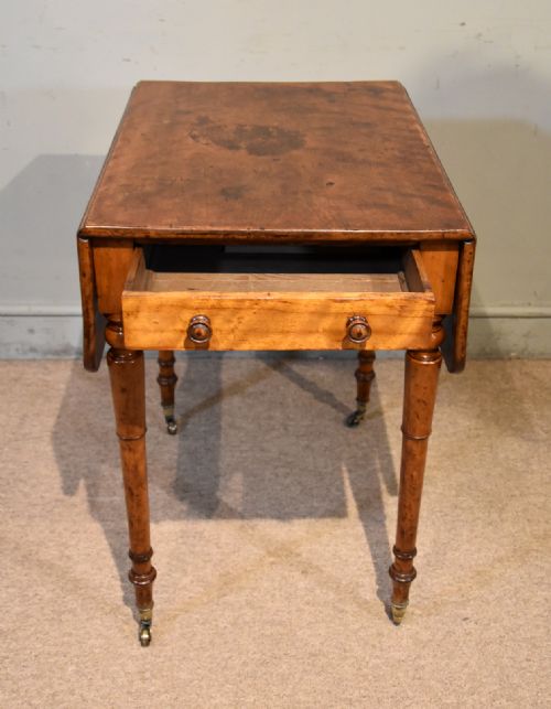 SATIN BIRCH 19TH CENTURY PEMBROKE TABLE JOHNSTONE AND JEANES - ADDITIONAL PHOTO 5