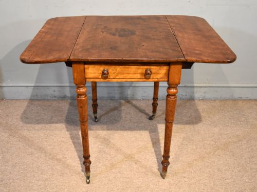 SATIN BIRCH 19TH CENTURY PEMBROKE TABLE JOHNSTONE AND JEANES - ADDITIONAL PHOTO 6