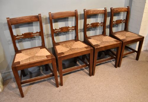 SET OF FOUR EARLY 19TH CENTURY FRUITWOOD DINING CHAIRS - ADDITIONAL PHOTO 1