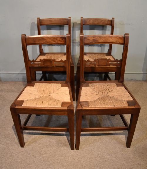 SET OF FOUR EARLY 19TH CENTURY FRUITWOOD DINING CHAIRS - ADDITIONAL PHOTO 2