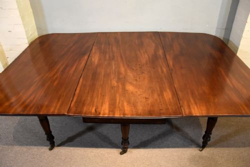 REGENCY PERIOD LARGE DROP LEAF MAHOGANY DINING TABLE - ADDITIONAL PHOTO 2