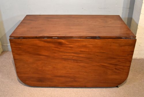 REGENCY PERIOD LARGE DROP LEAF MAHOGANY DINING TABLE - ADDITIONAL PHOTO 4
