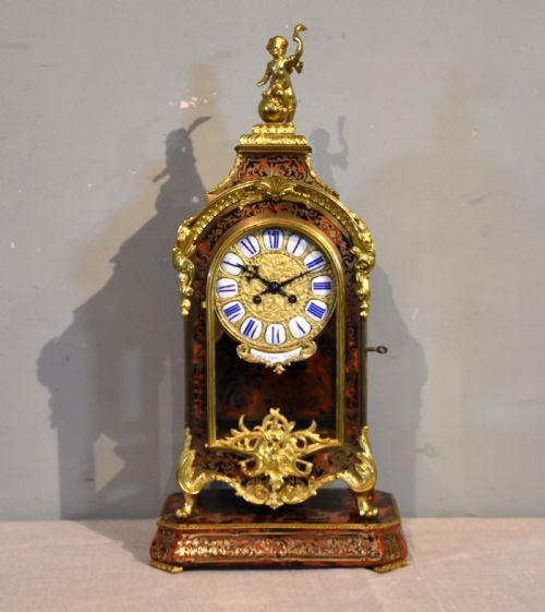 A GOOD BOULLE MANTEL CLOCK