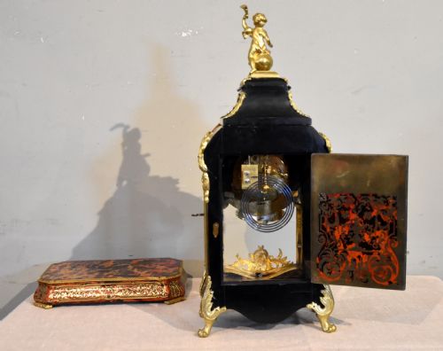 A GOOD BOULLE MANTEL CLOCK - ADDITIONAL PHOTO 3
