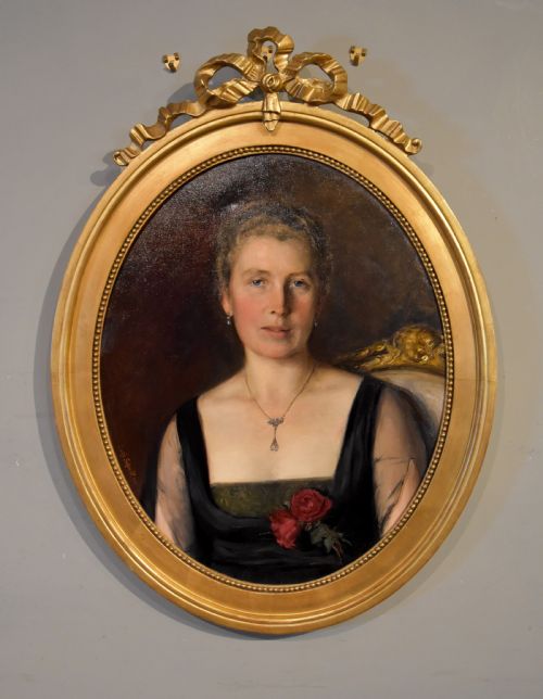 OIL PAINTING BY LOUISE SCHMIDT PORTRAIT OF A LADY