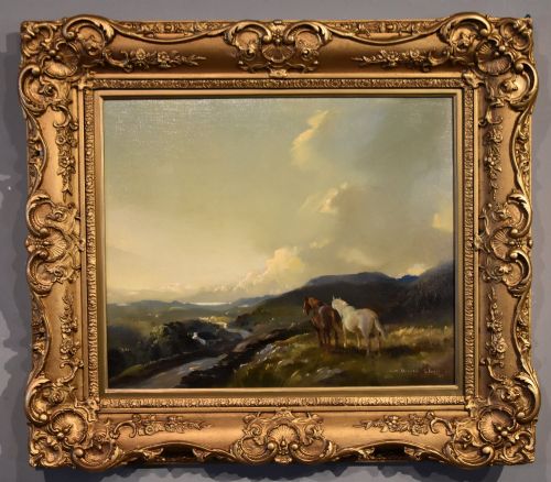 OIL PAINTING BY VERNON DEBEAUVOIR WARD THE PASSING SHOWER