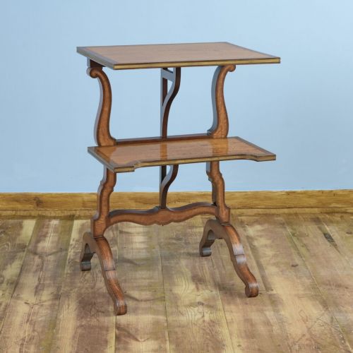 19TH CENTURY SATINWOOD FOLDING TEA TABLE ATTRIBUTED TO THE FIRM OF MAISON GIROUX