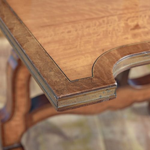 19TH CENTURY SATINWOOD FOLDING TEA TABLE ATTRIBUTED TO THE FIRM OF MAISON GIROUX - ADDITIONAL PHOTO 2