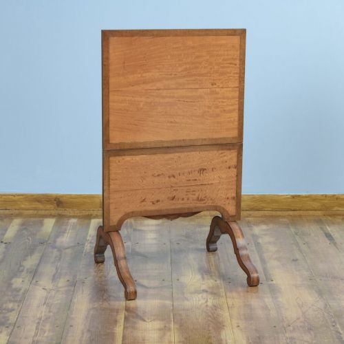 19TH CENTURY SATINWOOD FOLDING TEA TABLE ATTRIBUTED TO THE FIRM OF MAISON GIROUX - ADDITIONAL PHOTO 4
