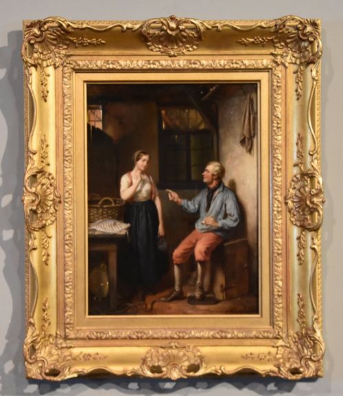 OIL PAINTING BY JACOB AKKERSDIJK A DUTCH INTERIOR