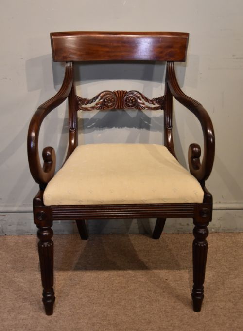 PAIR OF REGENCY PERIOD MAHOGANY ARMCHAIRS - ADDITIONAL PHOTO 2