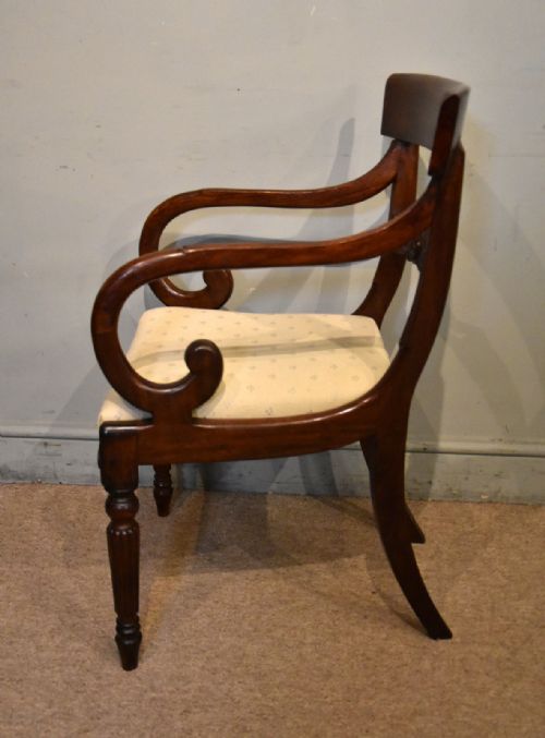 PAIR OF REGENCY PERIOD MAHOGANY ARMCHAIRS - ADDITIONAL PHOTO 4