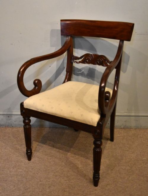 PAIR OF REGENCY PERIOD MAHOGANY ARMCHAIRS - ADDITIONAL PHOTO 5
