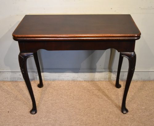 GOOD GEORGE III IRISH MAHOGANY CARD TABLE