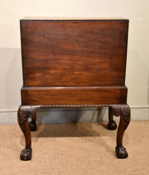 DIMINUTIVE GEORGE II CUBAN MAHOGANY BUREAU ON STAND - ADDITIONAL PHOTO 5