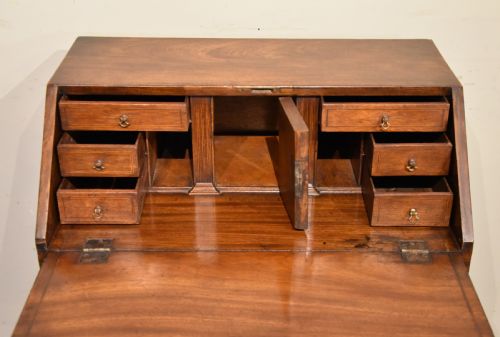 DIMINUTIVE GEORGE II CUBAN MAHOGANY BUREAU ON STAND - ADDITIONAL PHOTO 6