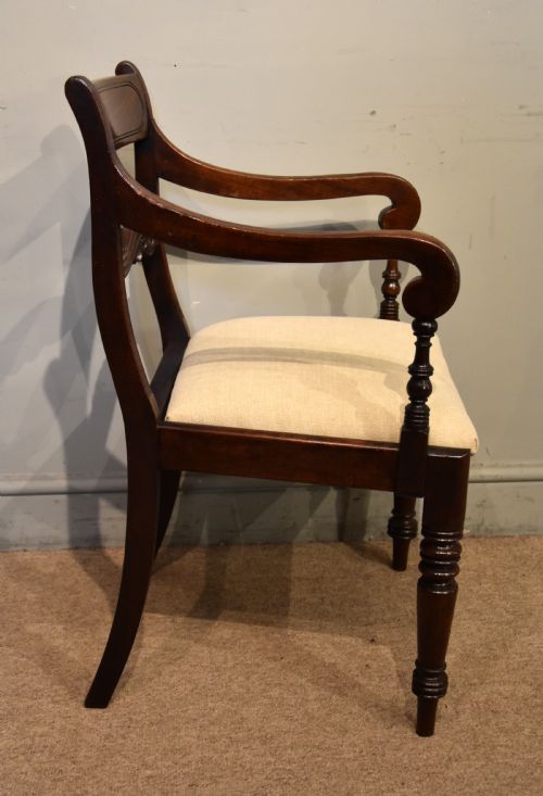 REGENCY PERIOD ATTRACTIVE MAHOGANY ARMCHAIR - ADDITIONAL PHOTO 3
