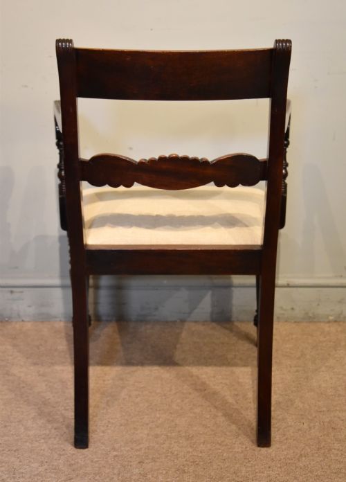 REGENCY PERIOD ATTRACTIVE MAHOGANY ARMCHAIR - ADDITIONAL PHOTO 4