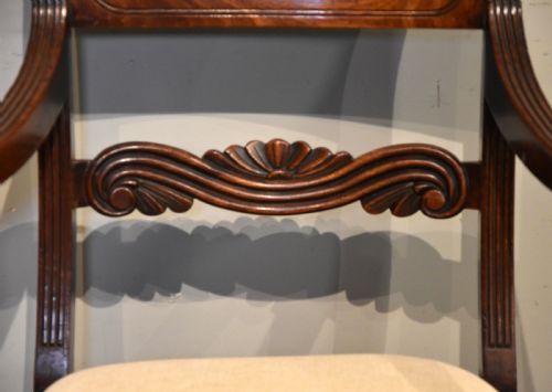 REGENCY PERIOD ATTRACTIVE MAHOGANY ARMCHAIR - ADDITIONAL PHOTO 5
