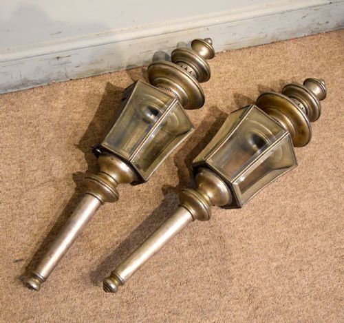 PAIR OF LATE 19TH COACHING LAMPS - ADDITIONAL PHOTO 2
