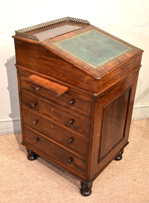 SMALL REGENCY ROSEWOOD DAVENPORT DESK - ADDITIONAL PHOTO 2