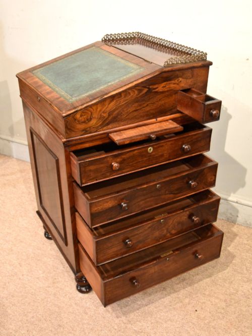 SMALL REGENCY ROSEWOOD DAVENPORT DESK - ADDITIONAL PHOTO 5