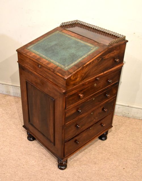 SMALL REGENCY ROSEWOOD DAVENPORT DESK - ADDITIONAL PHOTO 6
