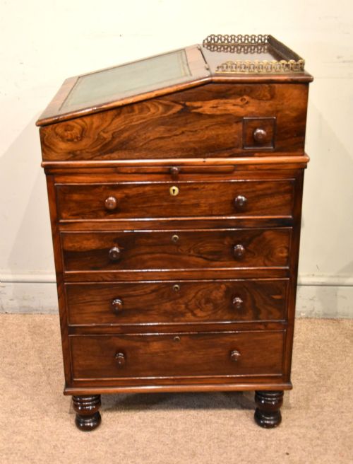 SMALL REGENCY ROSEWOOD DAVENPORT DESK - ADDITIONAL PHOTO 7
