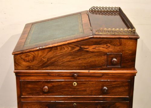 SMALL REGENCY ROSEWOOD DAVENPORT DESK - ADDITIONAL PHOTO 8