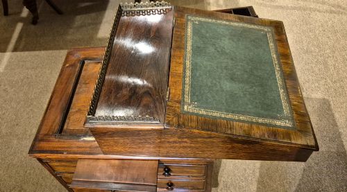 SMALL REGENCY ROSEWOOD DAVENPORT DESK - ADDITIONAL PHOTO 10
