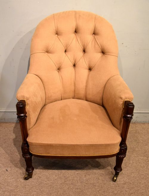 REGENCY MAHOGANY CARVED ARMCHAIR