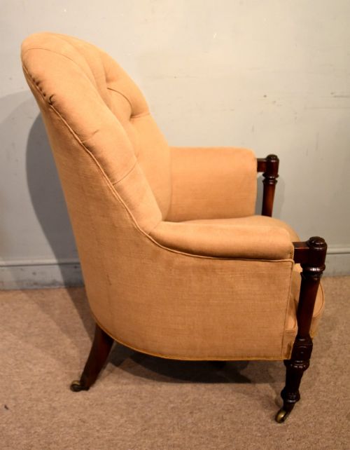 REGENCY MAHOGANY CARVED ARMCHAIR - ADDITIONAL PHOTO 4