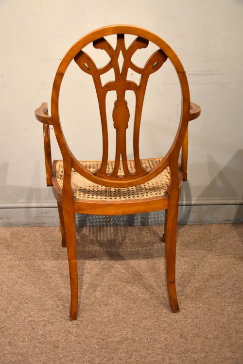 EDWARDIAN SATINWOOD PAINTED ARMCHAIR - ADDITIONAL PHOTO 4