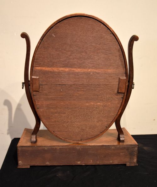 GEORGIAN MAHOGANY SERPENTINE FRONTED DRESSING MIRROR - ADDITIONAL PHOTO 5