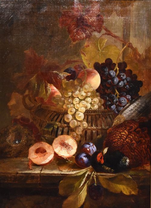 OIL PAINTING BY WILLIAM HENRY WARD A LARDER VIEW - ADDITIONAL PHOTO 1