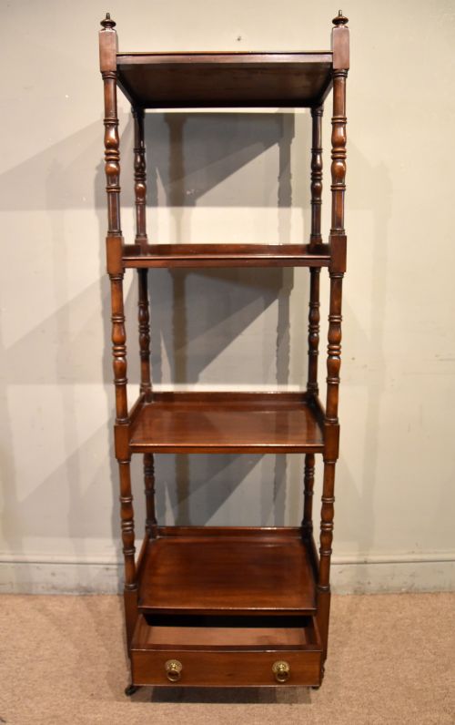 LATE 19TH CENTURY MAHOGANY FOUR TIER WHATNOT - ADDITIONAL PHOTO 2