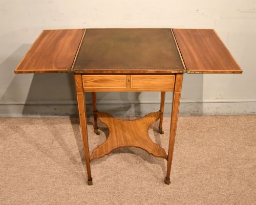 Sheratan Period Mahogany Inlaid Writing Table