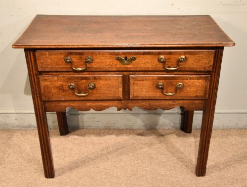 George III oak lowboy side table