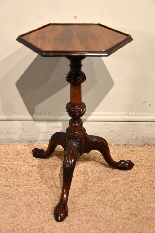 18th Century Carved Mahogany Kettlestand