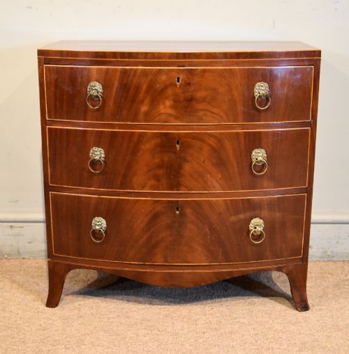Regency Bow Fronted Miniature Chest of Drawers
