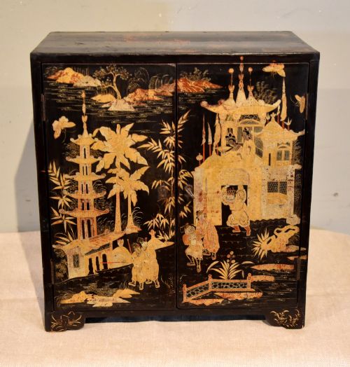 Regency Chinoiserie Table Cabinet