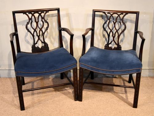Matched Pair of Scottish Armchairs