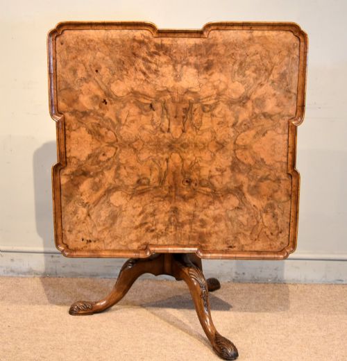 Victorian Tilting Walnut Supper /Coffee Table