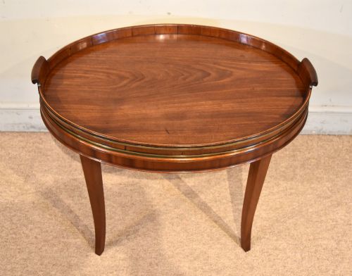 Late 18th Century Mahogany Oval Tray on Stand