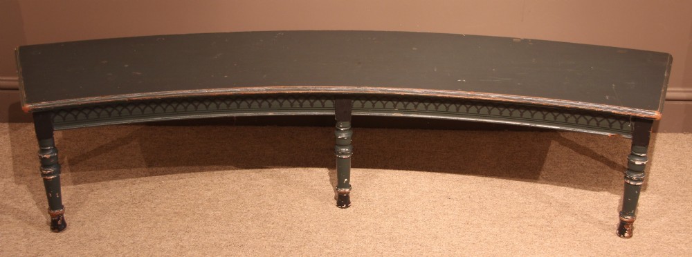 Attractive Painted Curved Window Seat by Marsh, Jones and Cribb, Circa 1870