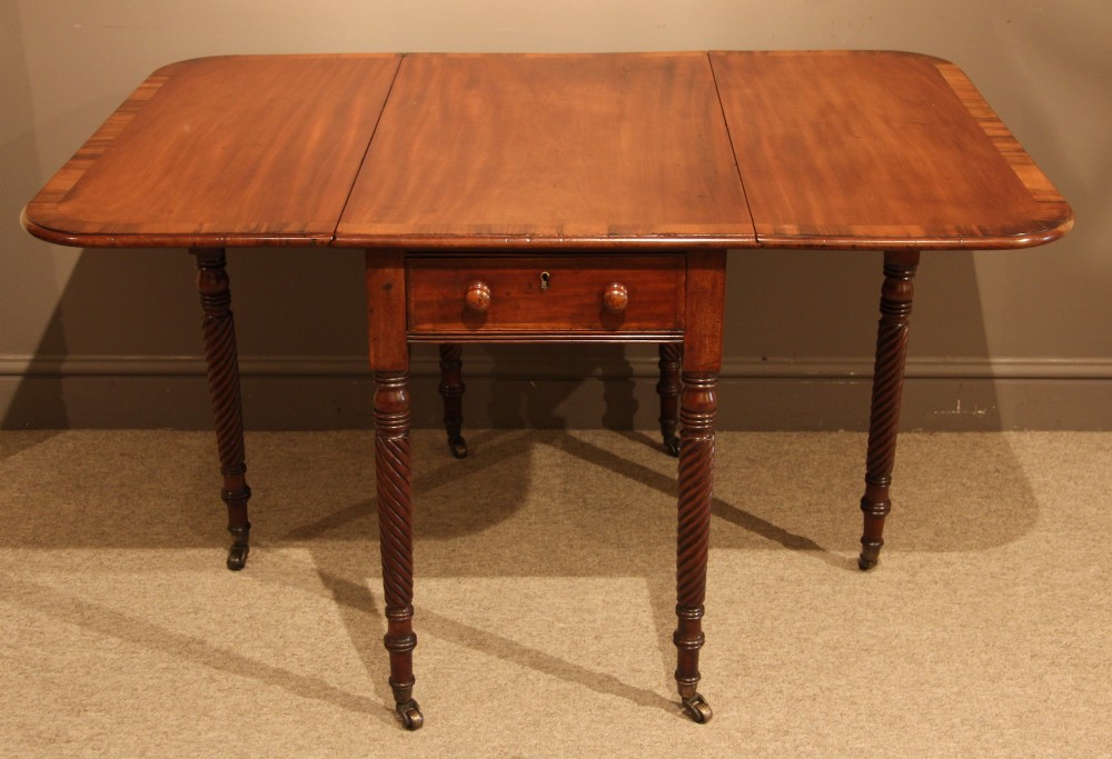 Small Mahogany Drop Leaf Dining Table, Circa 1815