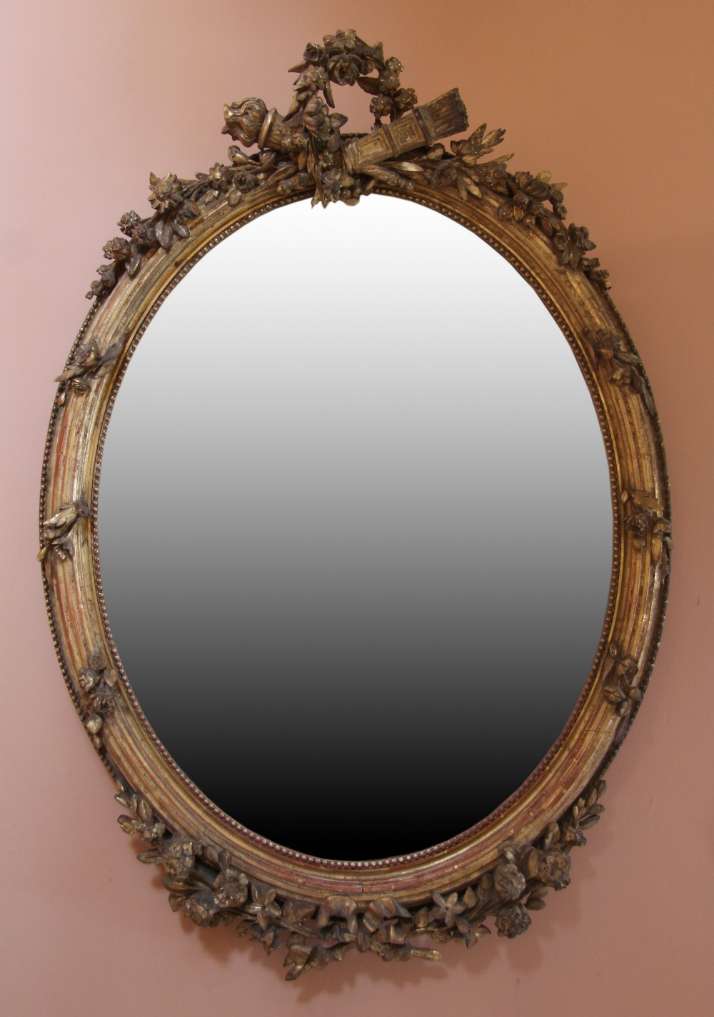 Excellent Original French Gilt Over Mantle Mirror, Circa 1880