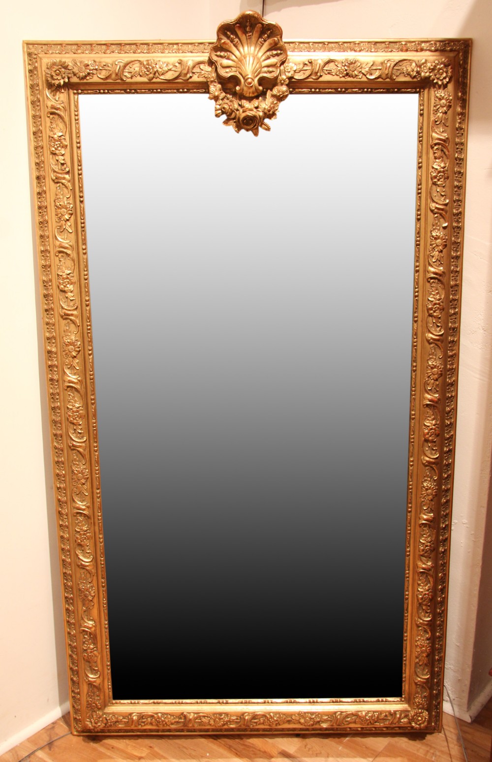 Early 20th Century Rectangular Gilt Pier Mirror, 