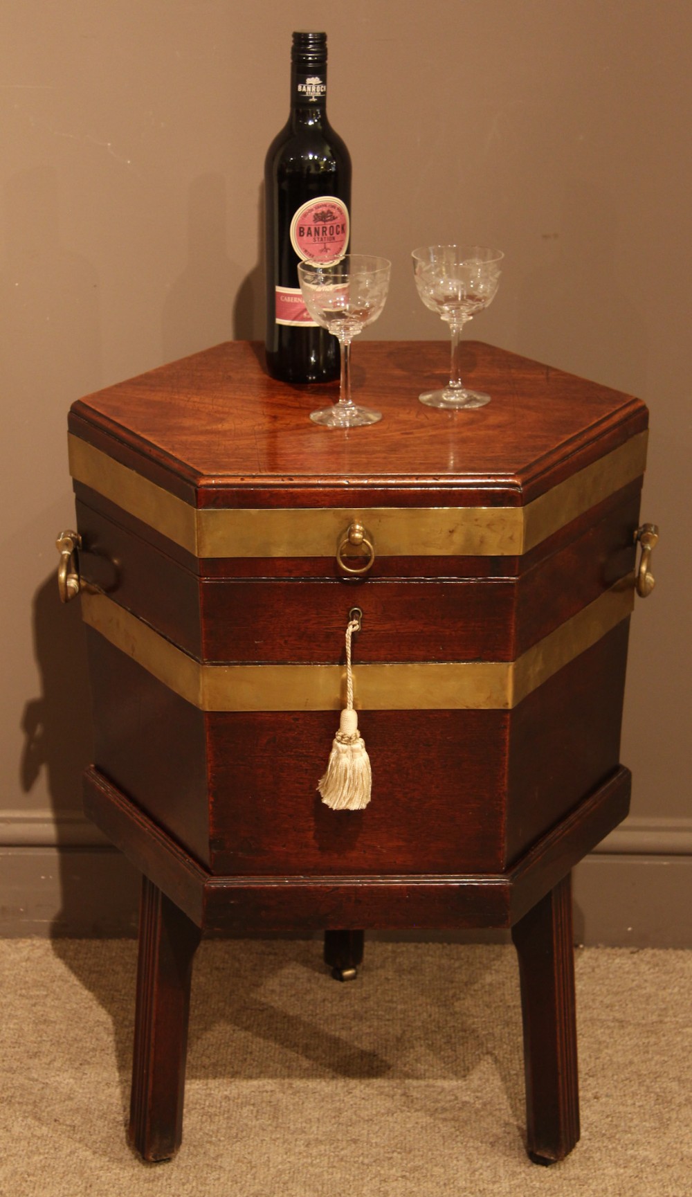 George III Mahogany Octagonal Wine Cooler