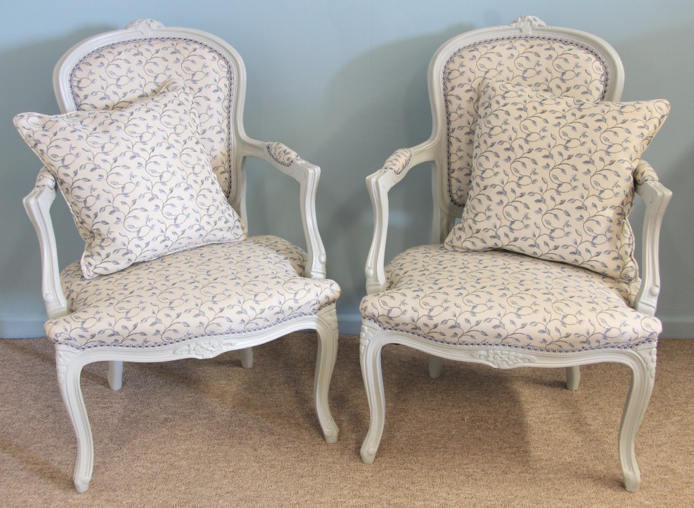 Pair of French Late 19th Century Salon Armchairs